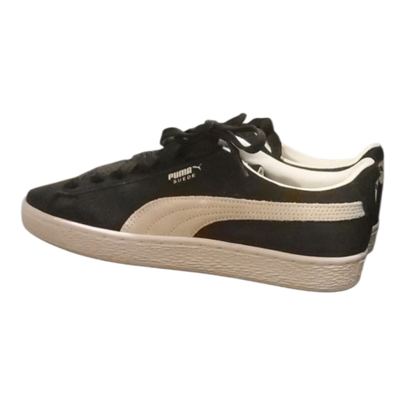 Puma Sneakers Boys Kids Size 7m 7c 7 Black Gray Side Stripe Suede Low To… - Picture 1 of 15